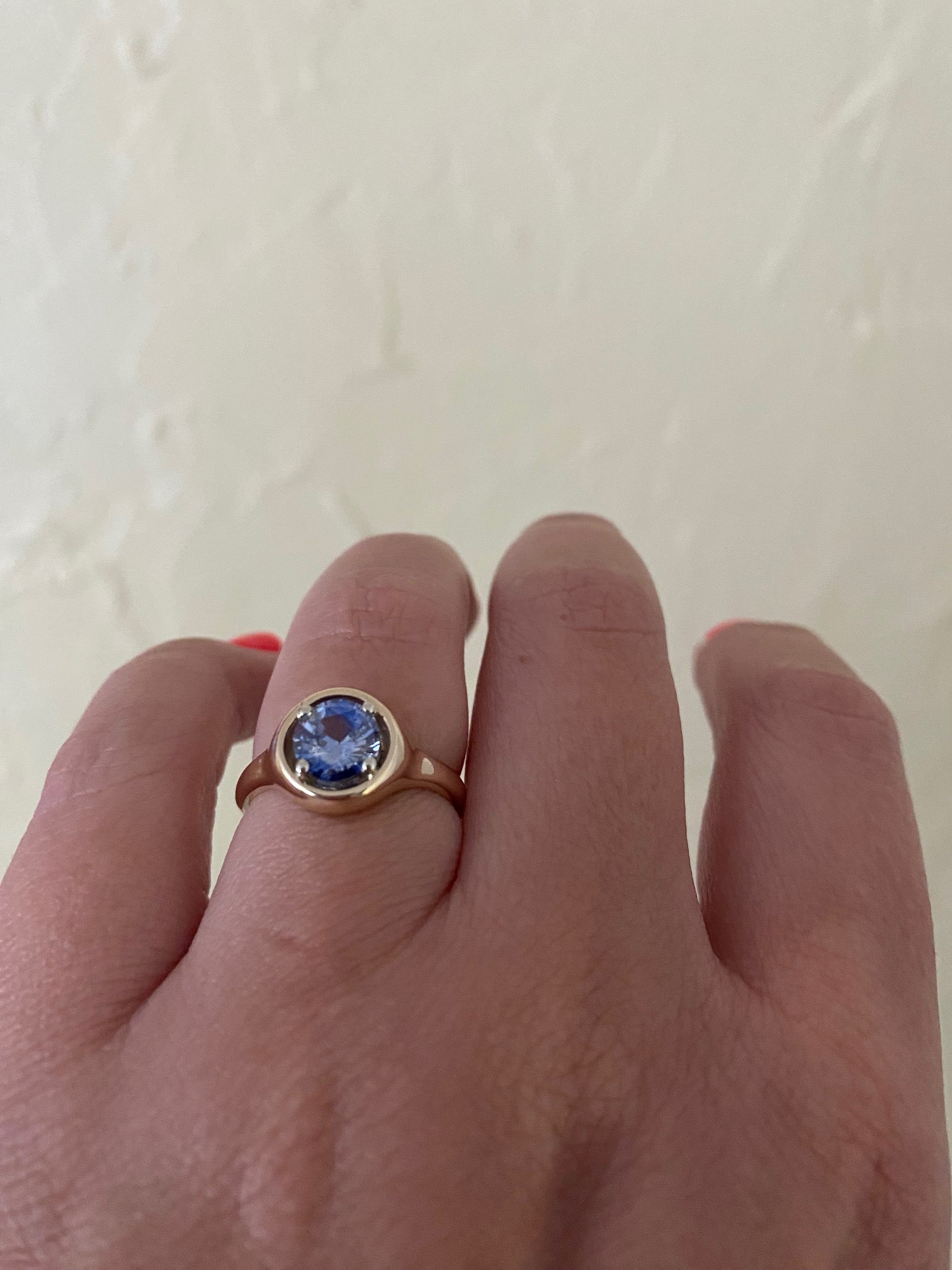 PARTI SAPPHIRE SIGNET RING