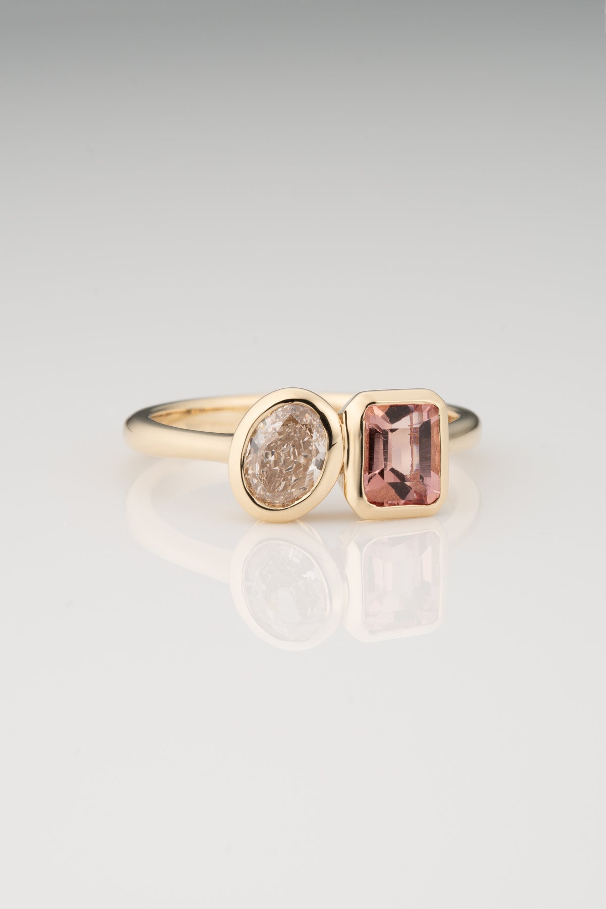 CHAMPAGNE DIAMOND AND IMPERIAL TOPAZ TOI ET MOI