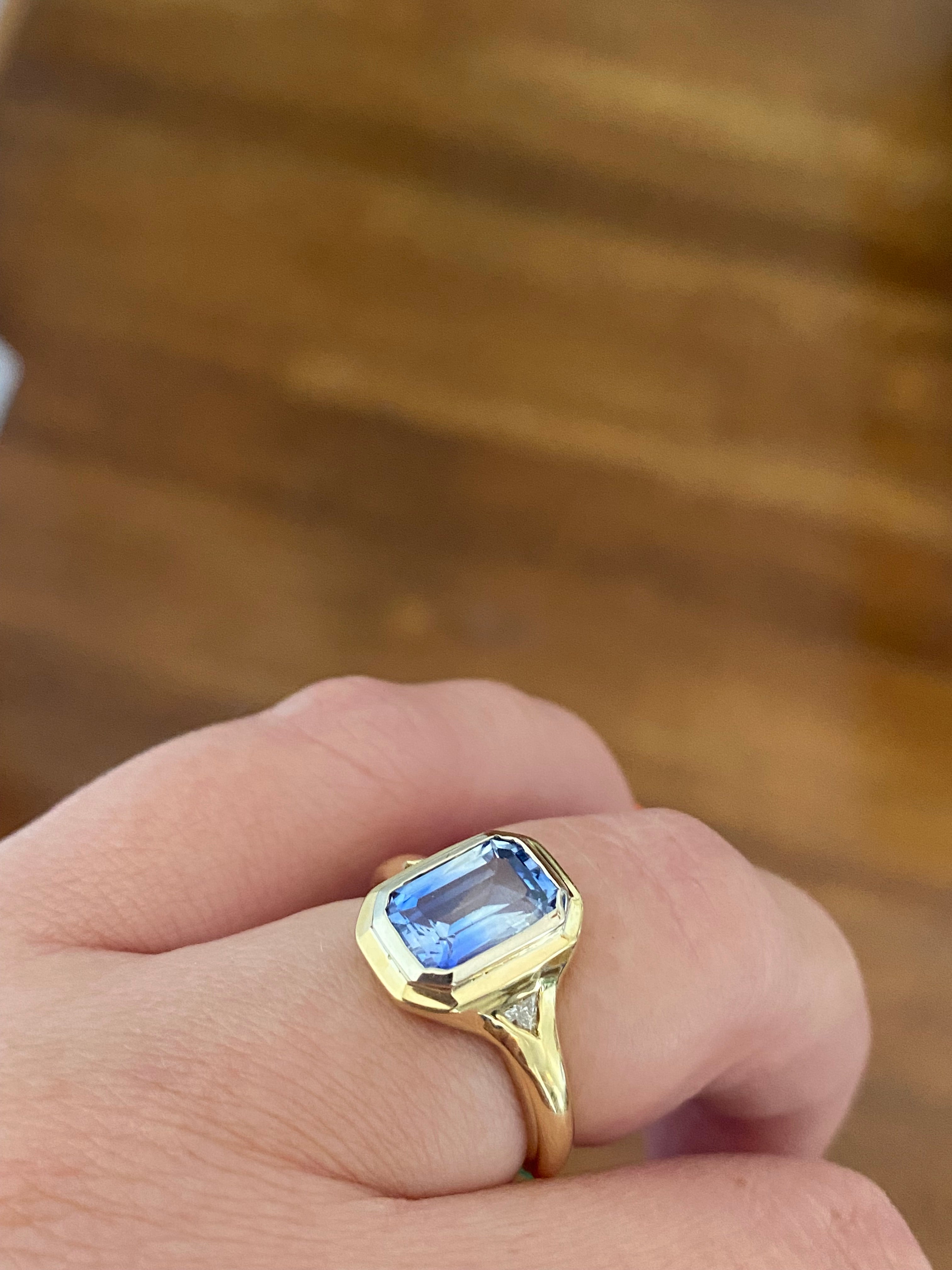 DOUBLE BEZEL SAPPHIRE RING
