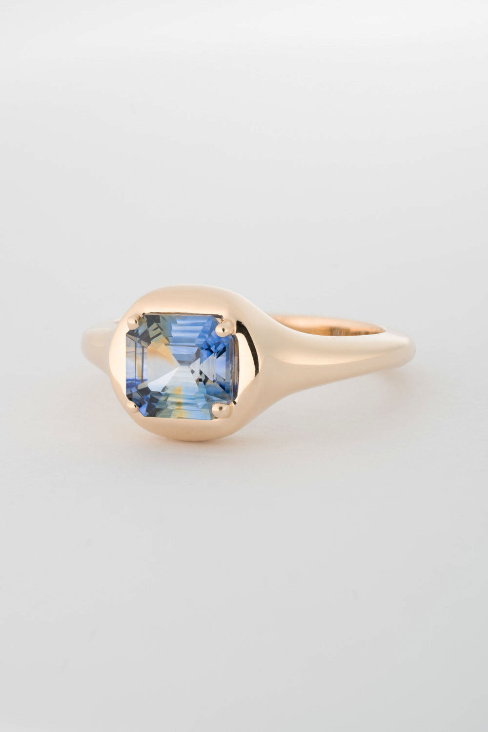 BLUE YELLOW PARTI SAPPHIRE SOLITAIRE