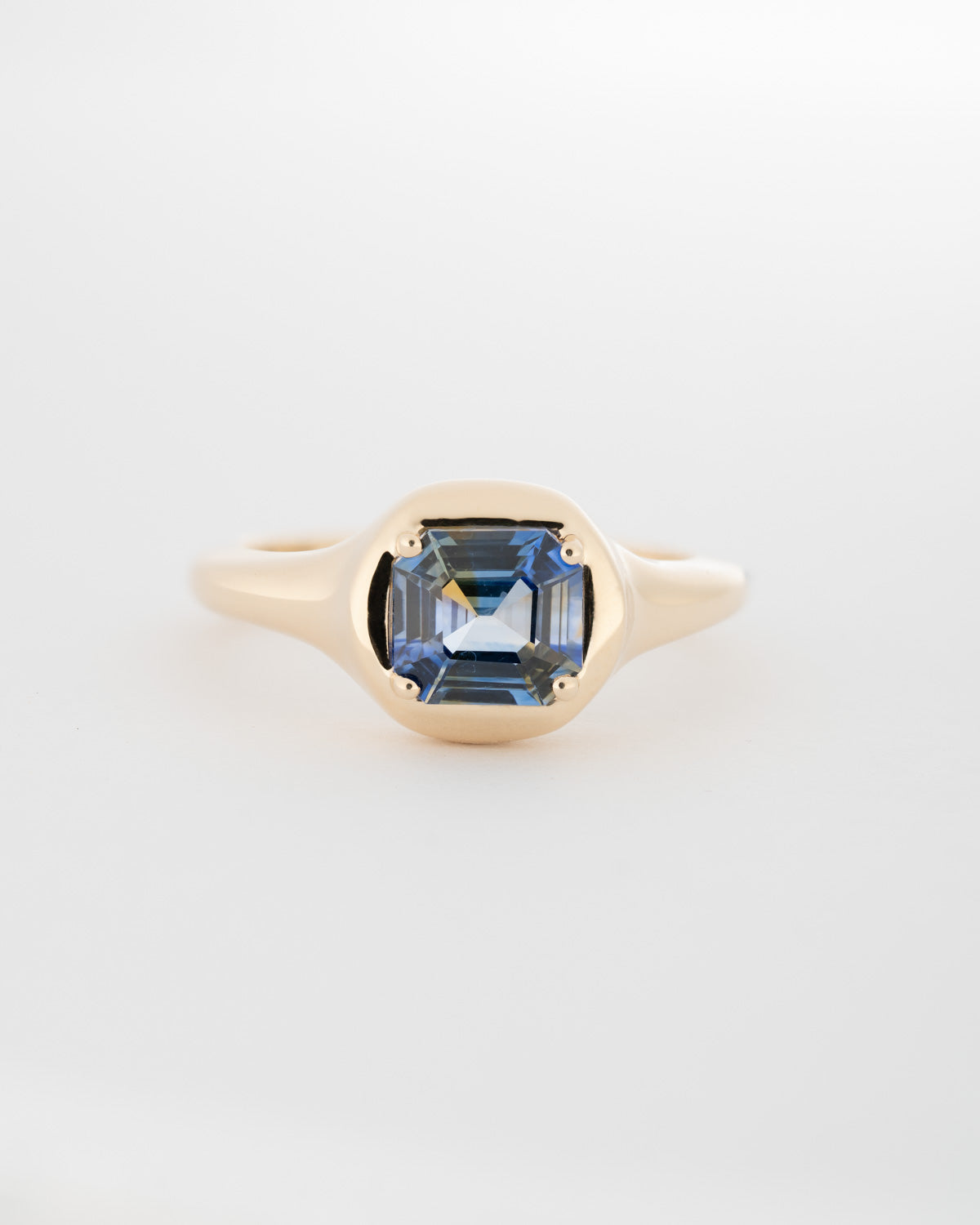 BLUE YELLOW PARTI SAPPHIRE SOLITAIRE