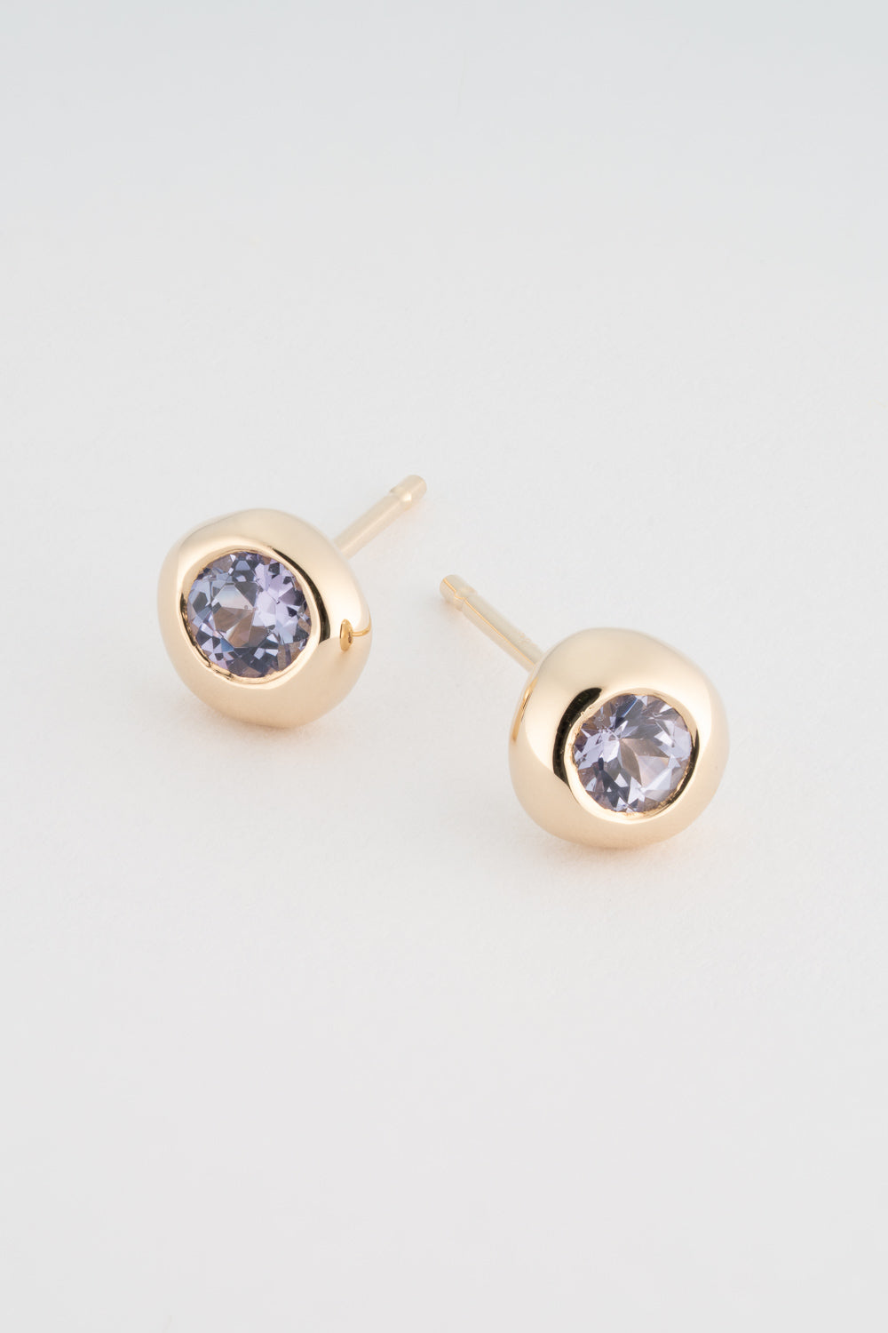 TANZANITE PEBBLE STUDS