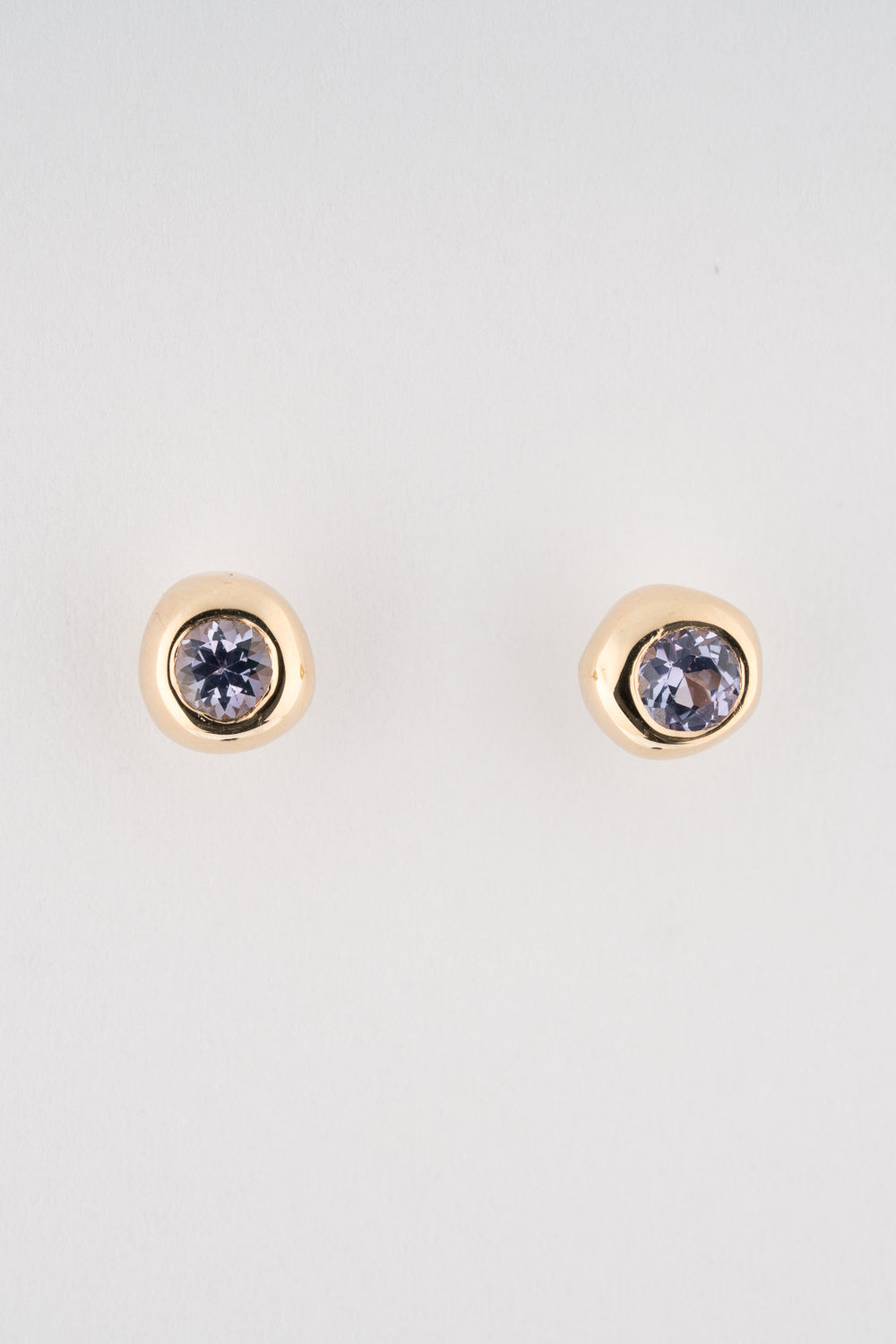 TANZANITE PEBBLE STUDS