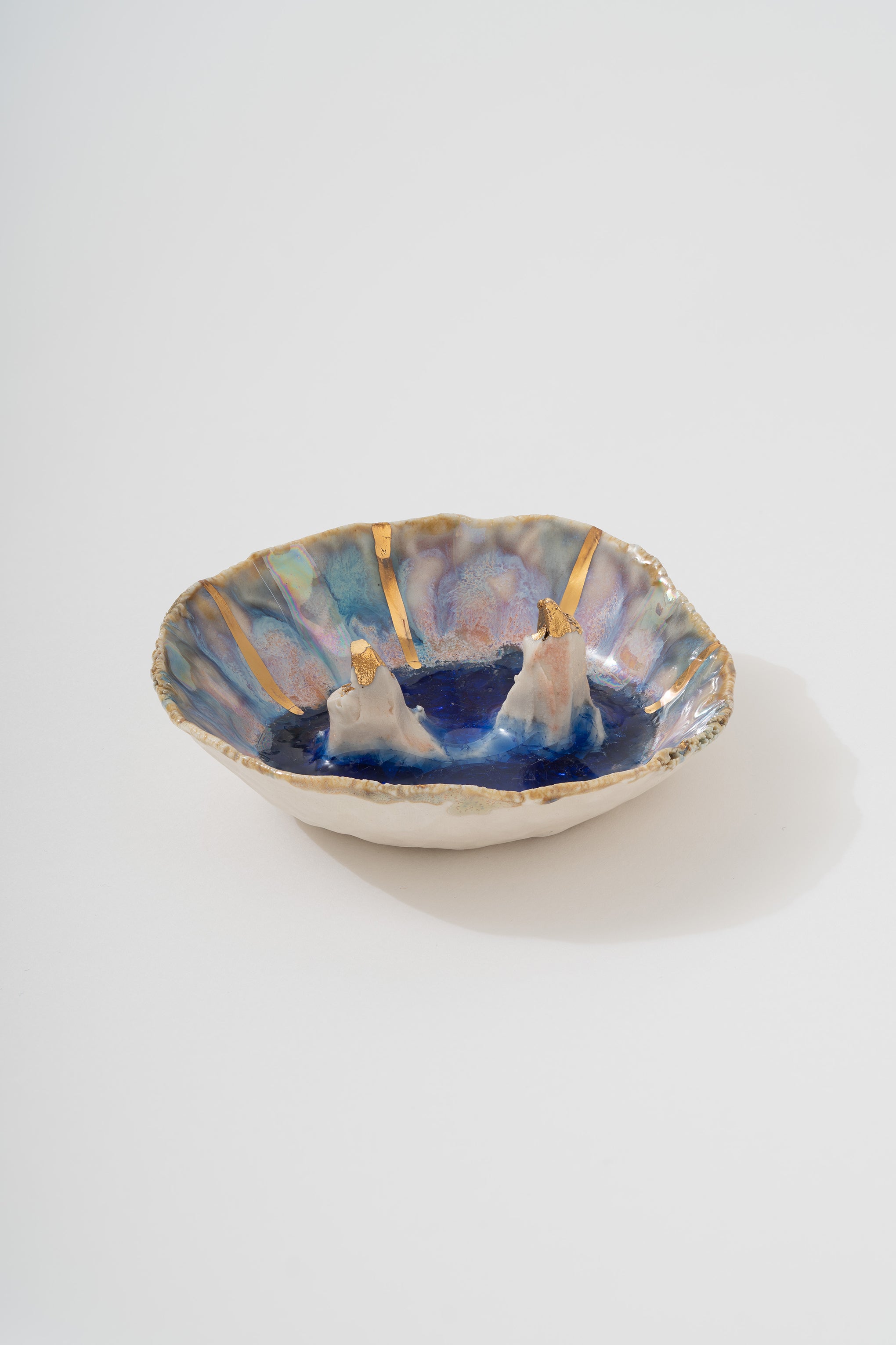 MINH SINGER ICELAND MOUNTAIN DISH IN PINK AURORA + GOLD