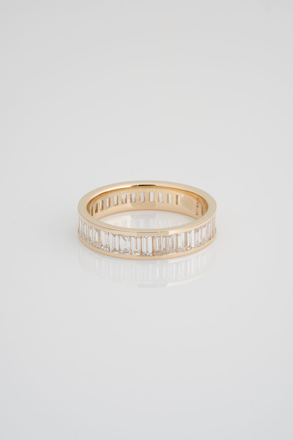 North South Diamond Baguette Channel Set Eternity. Almost Eternity.