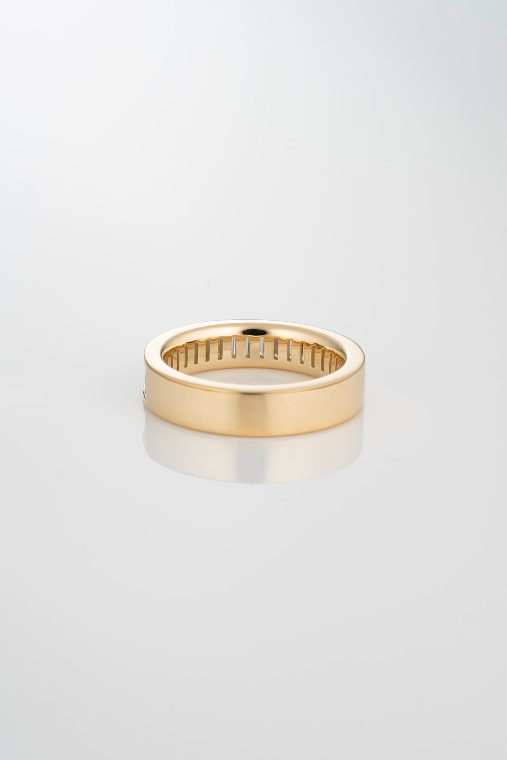 North South Channel Set Baguette Diamond Half Eternity Band