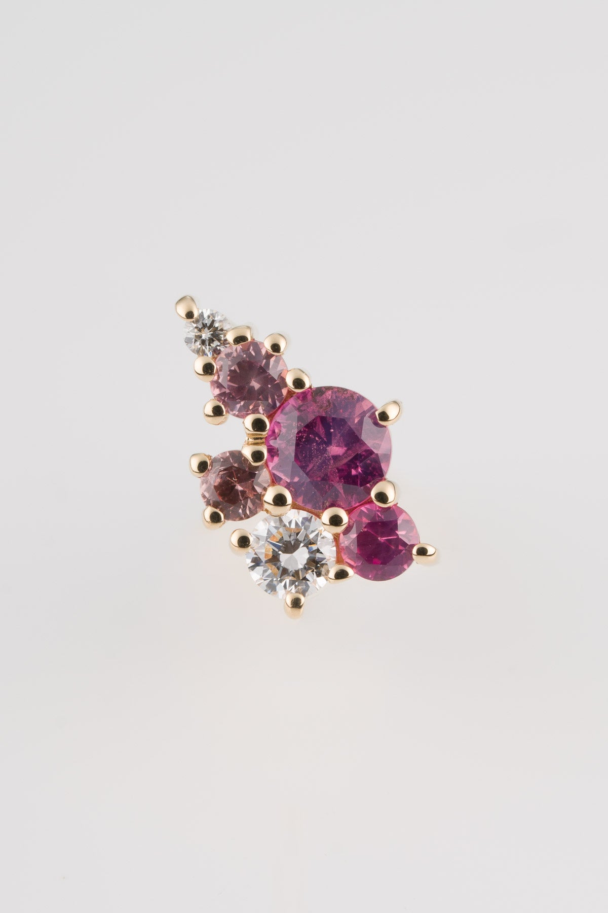 PINK SAPPHIRE COLLAGE EARRINGS