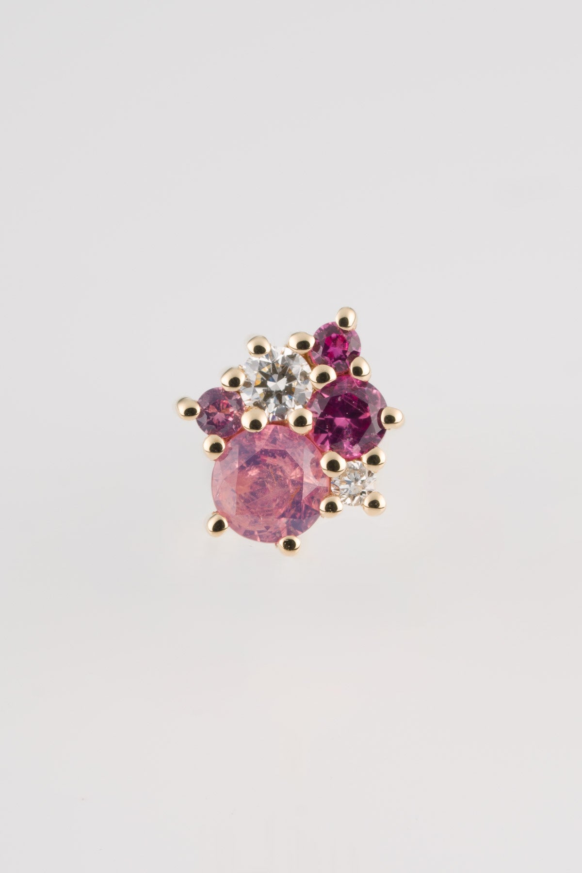 PINK SAPPHIRE COLLAGE EARRINGS