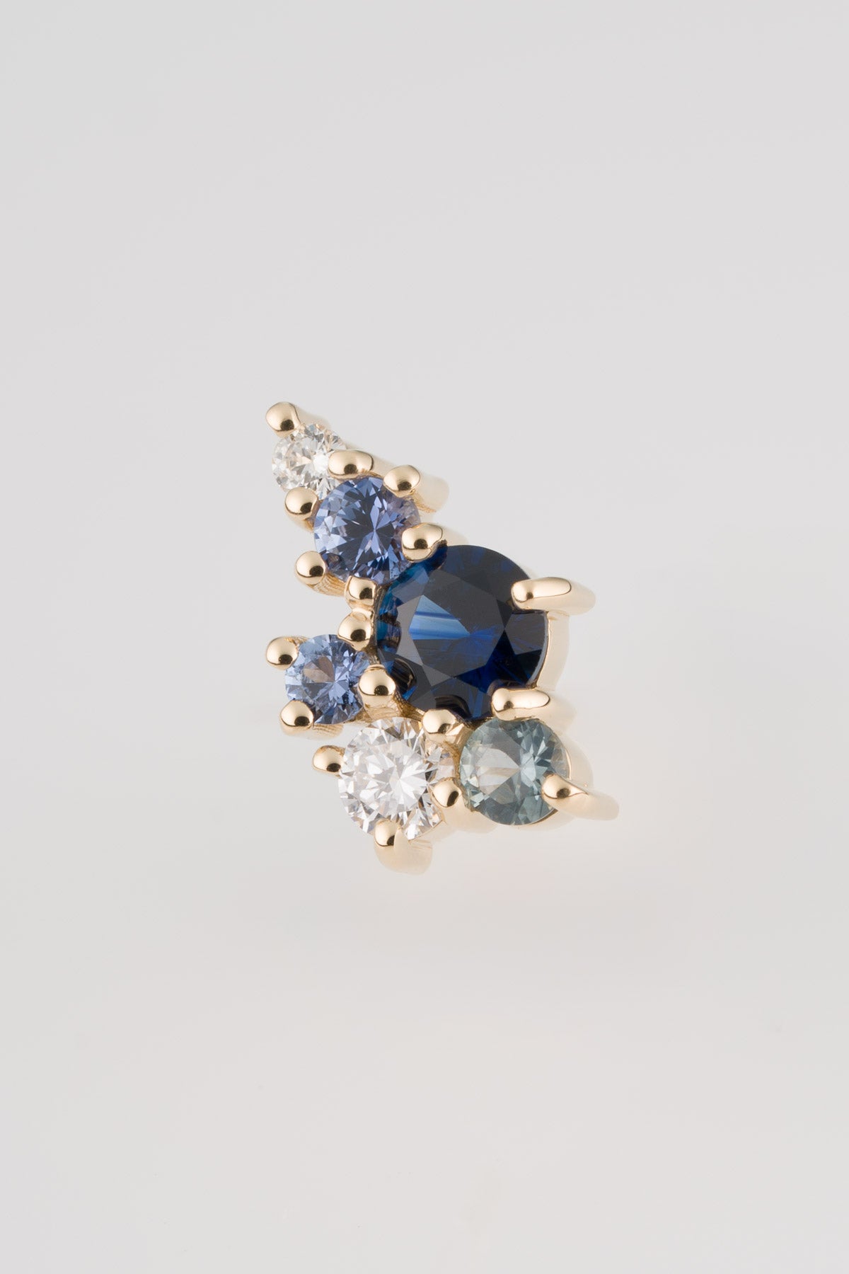 BLUE SAPPHIRE COLLAGE EARRINGS
