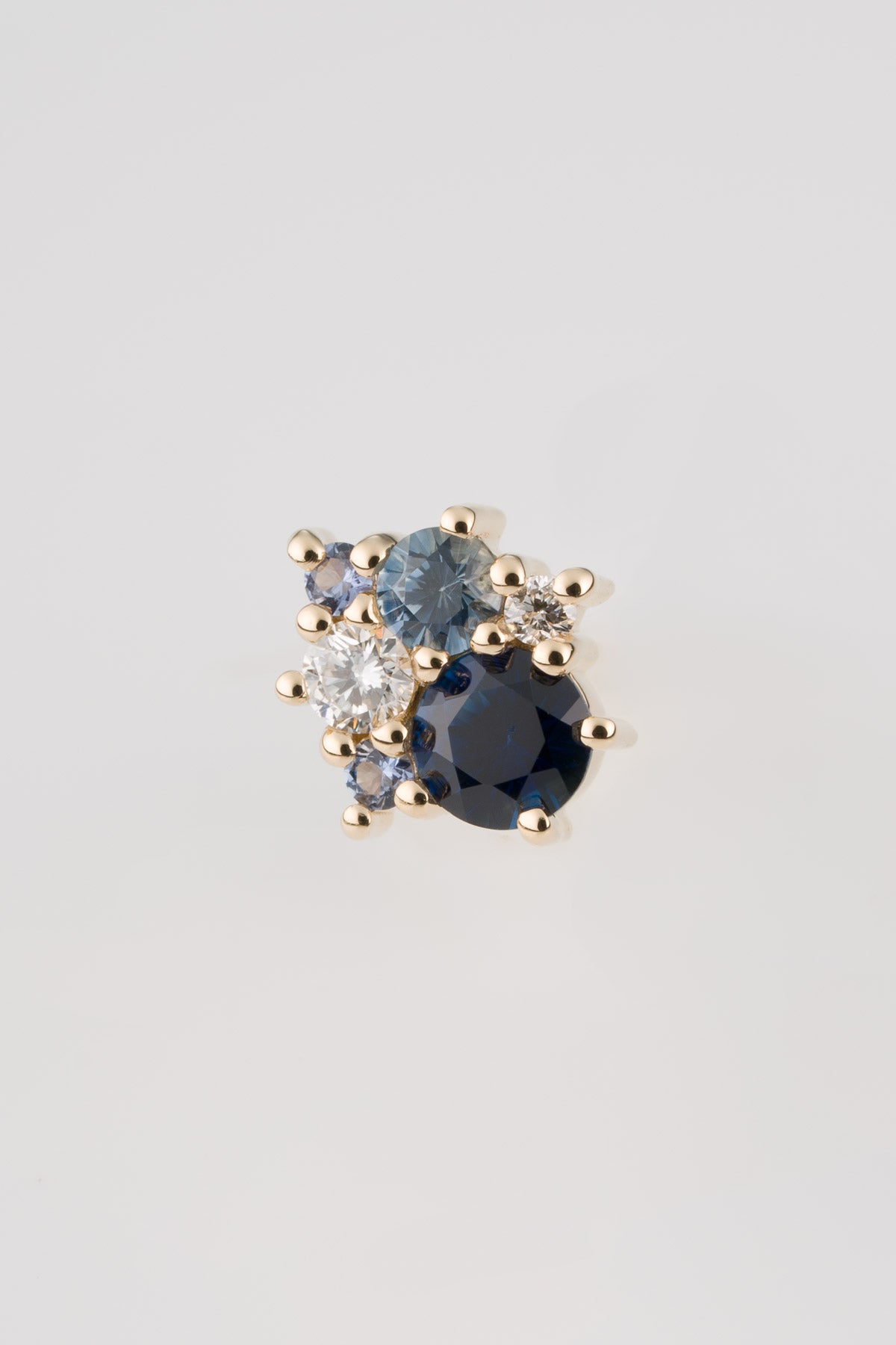 BLUE SAPPHIRE COLLAGE EARRINGS