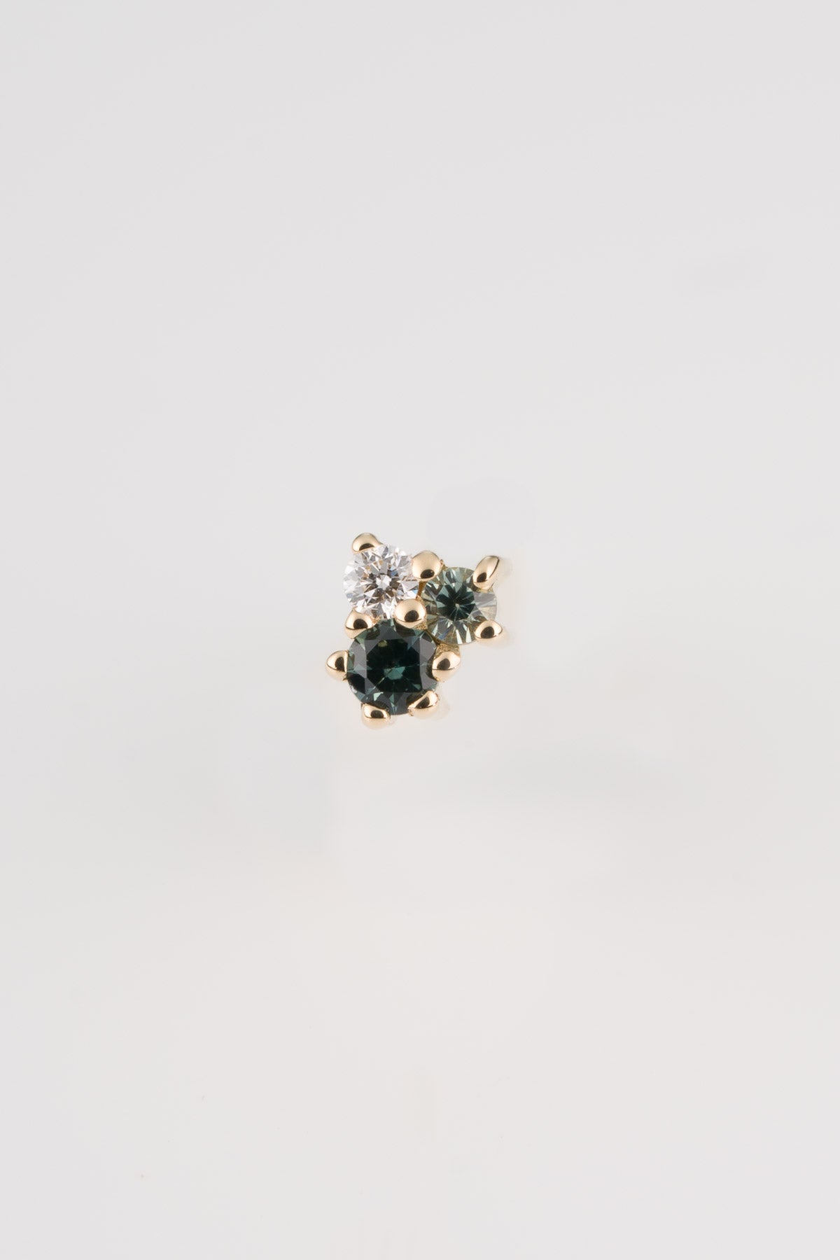 GREEN SAPPHIRE COLLAGE EARRINGS