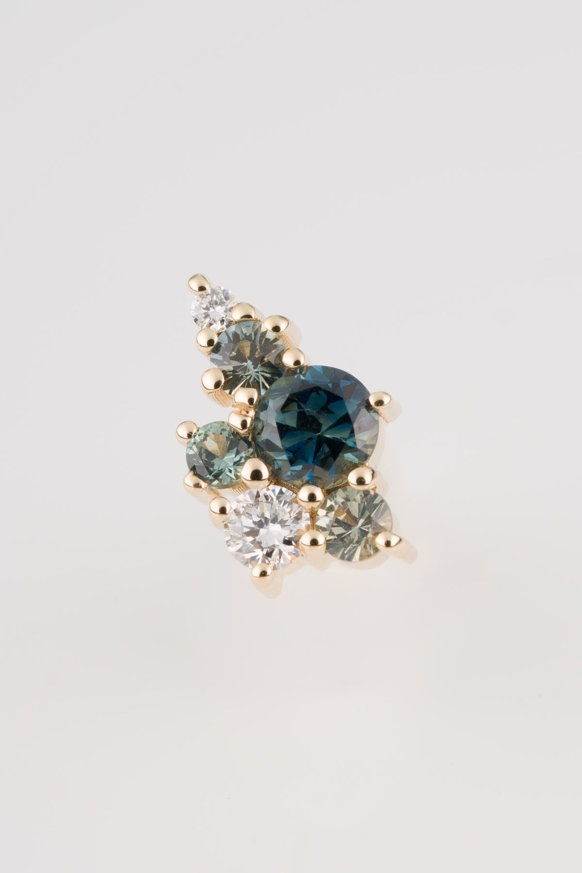GREEN SAPPHIRE COLLAGE EARRINGS