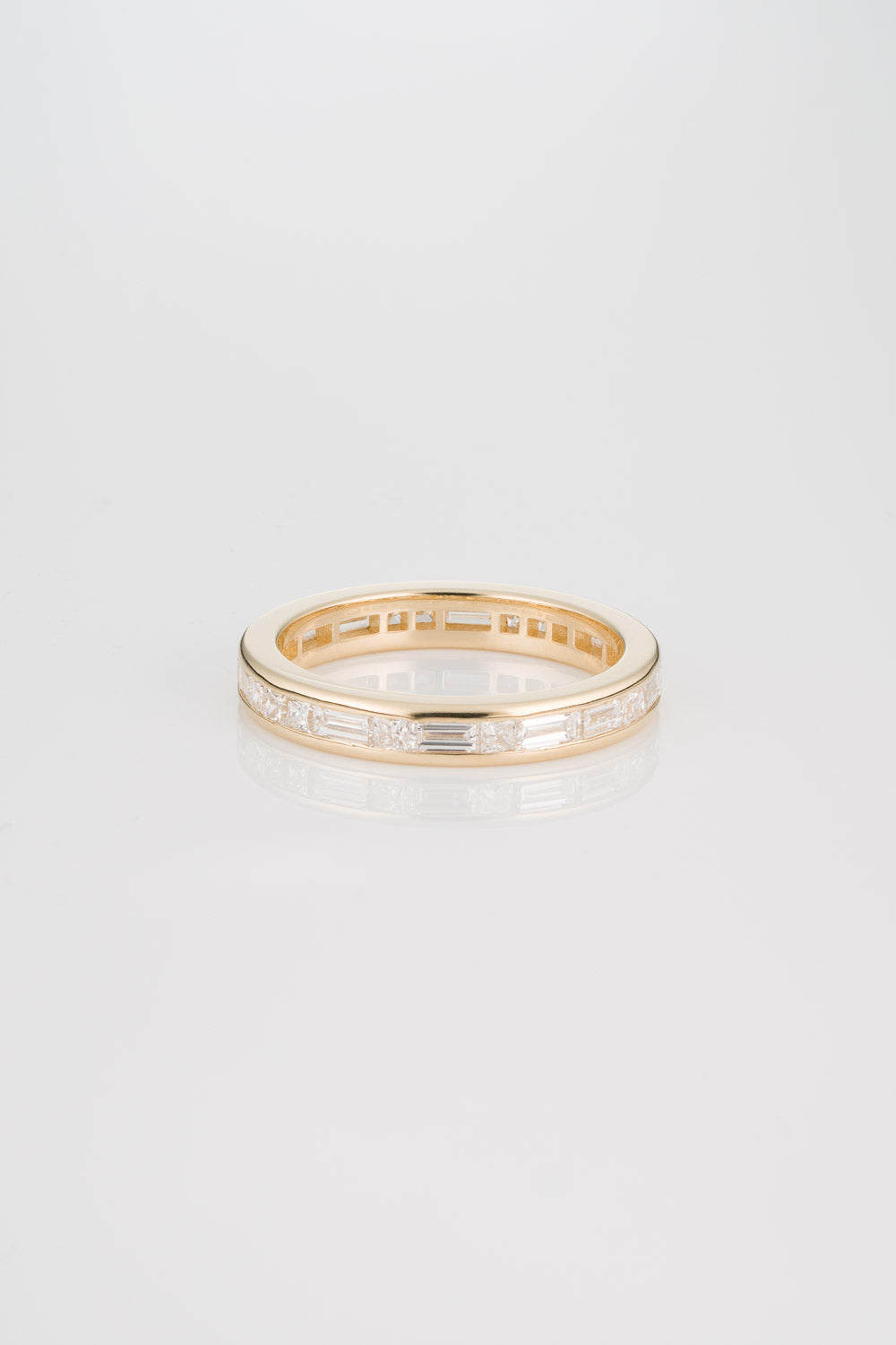 EAST WEST PRINCESS CUT BAGUETTE ETERNITY BAND