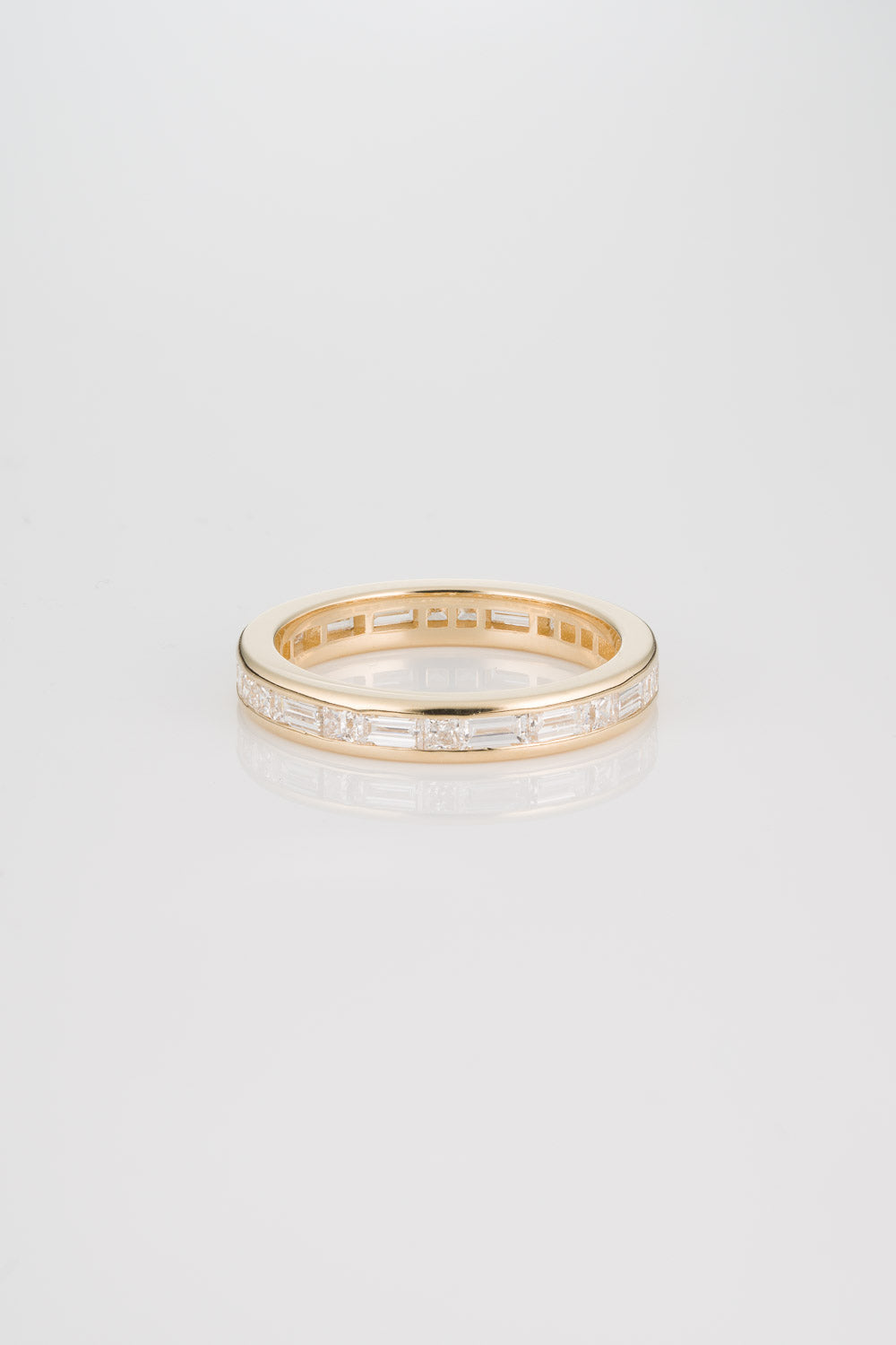 EAST WEST PRINCESS CUT BAGUETTE ETERNITY BAND