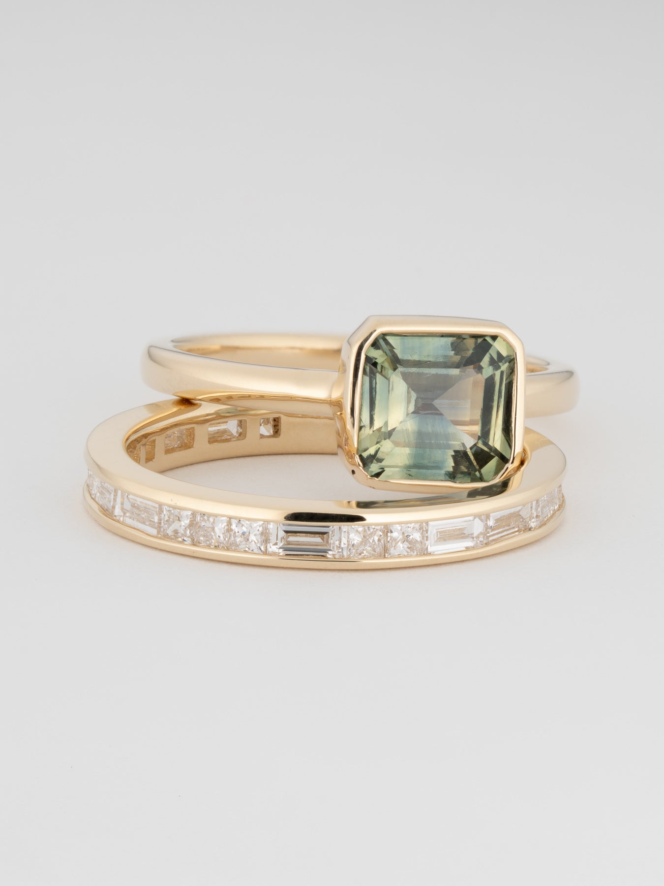 3/4 EAST WEST PRINCESS CUT BAGUETTE BAND
