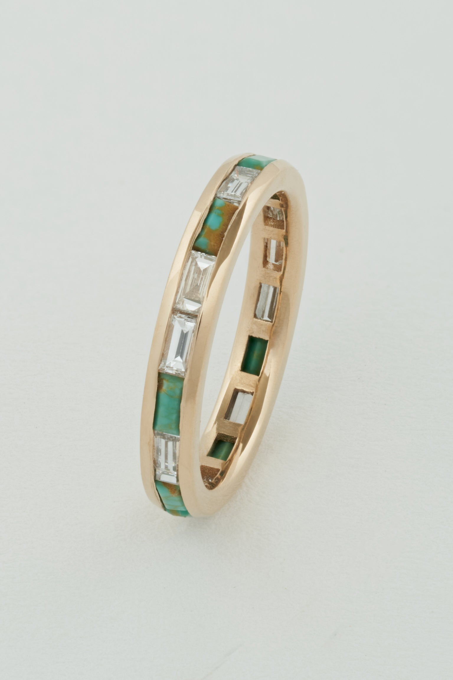 EAST WEST TURQUOISE BAGUETTE BAND