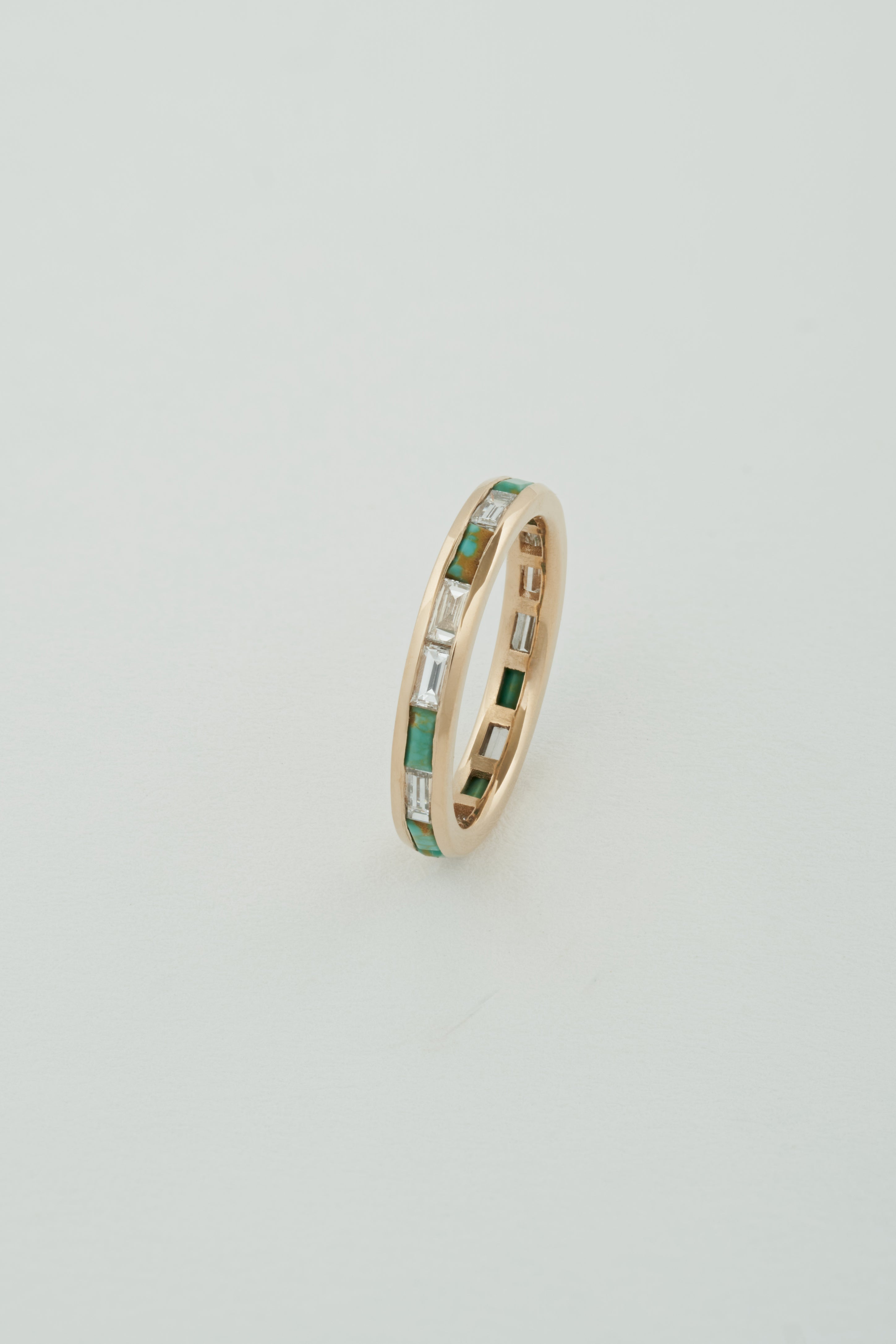 EAST WEST TURQUOISE BAGUETTE BAND