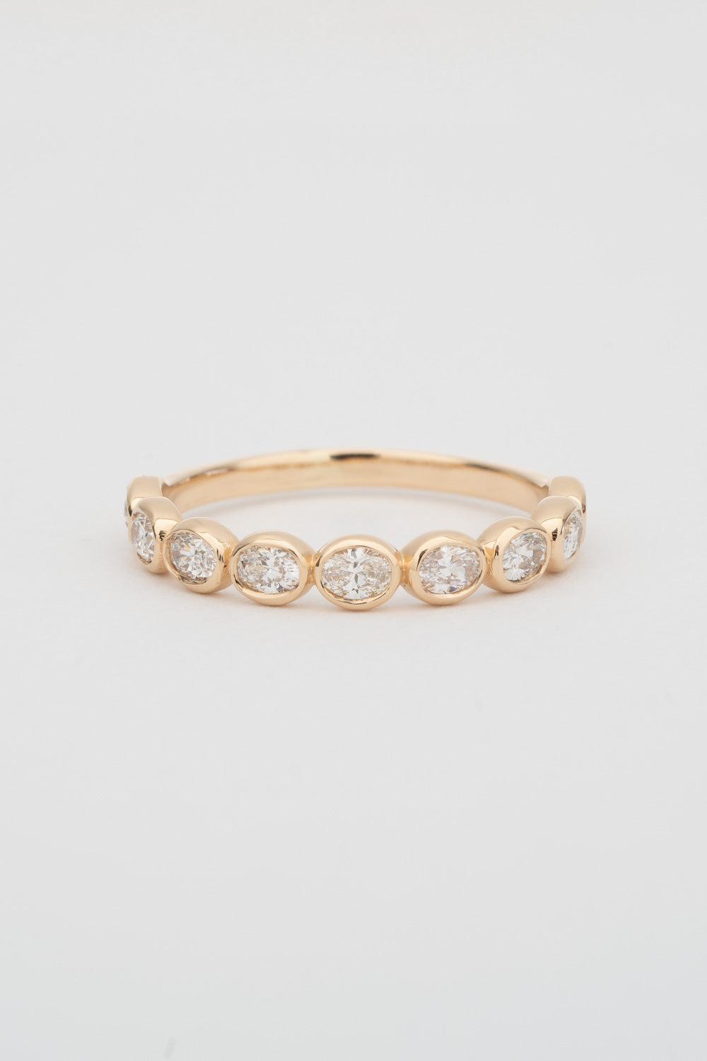 EAST WEST BEZEL SET OVAL BAND
