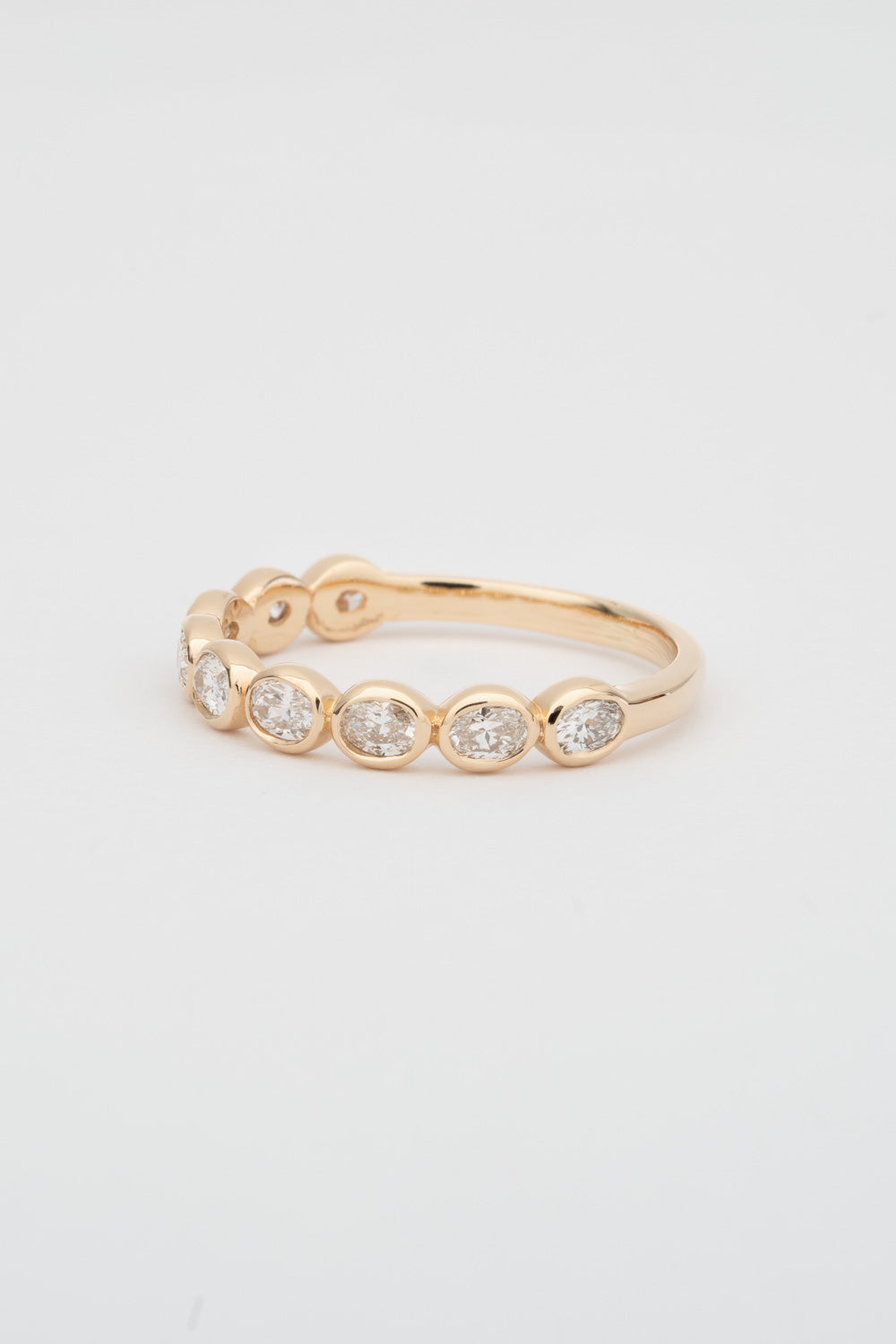 EAST WEST BEZEL SET OVAL BAND